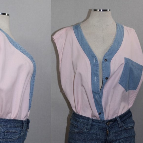 Fitting Image Pink & Blue Blouse - Picture 3 of 15
